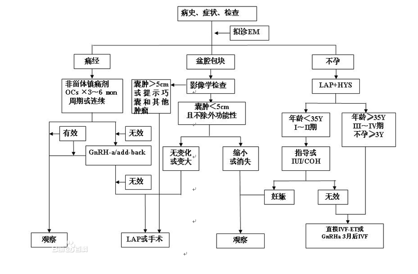 子宫内膜异位症诊断流程